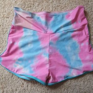 New Womens Shein Bathing Suit Tye Dye Blue & Pink Bottoms Size 1X